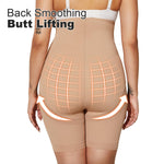 MOVWIN Tummy Control Body Shaper Shorts - High Waist Thigh Slimmer Panties Shapewear Beige, XXL
