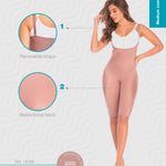Fajas DPrada 09084 Womens Invisible Body Shapewear (Cocoa Mid-Leg, X-Small)