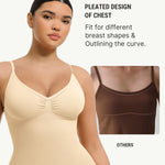 FeelinGirl Tummy Control Shapewear Camisole Tops for Women Compression Tanks Seamless Tank Top Cami Shaper Beige L