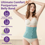 Postpartum Belly Band Wrap – C-Section Recovery Must Haves, Adjustable Tummy Control Binder with Pelvic Belt, Comfortable Support for Natural & Cesarean Sections, Shapewear, Elegant Quilted Design