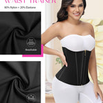 SHAPSHE Waist Trainer for Women Tummy Control Long Torso Workout Waist Cincher Corset Shapewear Postpartum Body Shaper with Zipper Hook Black S