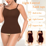 Slimming Compression Tank Tops for Women Tummy Control Shapewear Camisoles Smoothing Body Shaper Tanks(1#Coffee-padded bra,3X-Large)