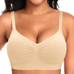 Wireless Sewn in Padded Bras for Women Comfortable Full Coverage Bralettes No Underwire Everyday Tshirt Bra