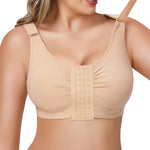 BRABIC Surgical Bras for Women Compression Post Surgery Bra Beige