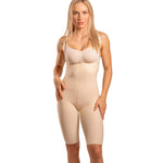 Isavela BS04 Stage 2 Compression Garment Mid-Thigh Bodysuit, Lipo Tummy Tuck Abdominoplasty BBL Recovery (MD, Black)