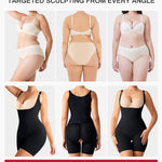 Nebility Shapewear Bodysuits for Women Tummy Control Body Shaper Seamless Butt Lifter Open Bust Mid-Thigh Compression Waist Trainer