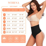 Werena Tummy Control Thong Shapewear for Women Seamless Shaping Novelty Thong Panties Body Shaper Underwear(02# Black-no boning,Medium)