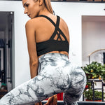 RUNNING GIRL Sports Bra for Women, Criss-Cross Back Padded Strappy Sports Bras Medium Support Yoga Bra with Removable Cups A-Black