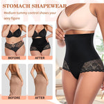 Werena Tummy Control Shapewear Panties for Women High Waist Body Shaper Underwear Lace Shaping Girdle Briefs
