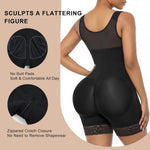 SHAPERX Women's Fajas Colombianas Moldeadoras Postpartum Tummy Control Compression Shapewear Body Shaper with Zipper Crotch