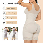 YIANNA Overbust Fajas Colombianas Moldeadoras Shapewear for Women Tummy Control Full Body Shaper Girdles Post Surgery Compression Garment,YA7366-Beige-3XL