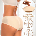 Werena Butt Lifter Panties for Women Padded Underwear Seamless Booty Pads Enhancer Shapewear Butt Lifting Panty (#1 Nude, Small)