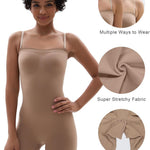 SHAPERX Strapless Shorts Bodysuit for Women Tummy Control Shapewear Seamless Sculpt Body Shaper with Removable Straps