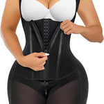 SHAPERX Fajas Colombianas Shapewear for Women Tummy Control Body Shaper Postpartum Butt Lifter with Zipper and Hooks