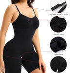 Nebility Shapewear for Women Tummy Control Seamless Compression Bodysuit Full Body Shaper Leotards Bodycon Butt Lifter (Black, 2X-Large)