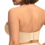HSIA Longline Strapless Bra for Women, Anti-Slip Support Corset for Large Bust Convertible Bustier Bandeau for Big Breasts