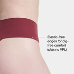 SPANX SPANXsupersmooth Undie-tectable Thong - Comfortable Core Control - Invisible Shapewear - Women No Show Thong Underwear - Moroccan Red - Medium