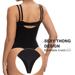 SHAPERX Open Bust Shapewear Tummy Control Bodysuits for Women Seamless Compression High Waisted Body Shaper, SZ5315-Black-S/M