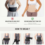FeelinGirl Waist Trainer for Women Trimmer Belt Waist Cincher Tummy Wrap Plus Size Body Shaper (One Size, Beige)