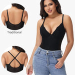 SHAPERIN Sexy Lace Shapewear Bodysuit for Women Tummy Control Body Suit Corset Bustier Top Body Shaper