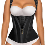 SHAPERX Waist Trainer Corset for Women Tummy Control Sport Girdle Hourglass Waist Cincher Body Shaper with Steel Boned SZ7293-Black-L
