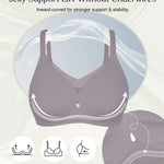Popilush Bralettes for Women with Support Seamless Wireless Jelly Bra Full Coverage Supportive Push Up Everyday Bras Grey
