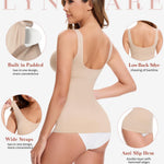 Lynclare Shapewear Tank Tops with Built in Bra Camisole for Women Body Shaper Tummy Control Womens Compression Top Nude S