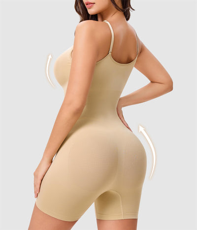 Nebility Seamless Shapewear Bodysuit for Women Tummy Control V Neck Body Suits Smooth Fit Everyday Wear Full Shaper