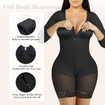 YIANNA Fajas Colombianas Moldeadoras Postpartum Shapewear for Women Tummy Control Arm Compression Full Body Shaper,YA7522-Black-2XL