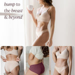 Kindred Bravely Women's Sustainable Brief Panty 5 Pack | Comfortable Maternity & Postpartum Underwear (Assorted, Medium/Large)