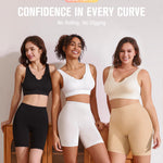 BESTENA Slip Shorts Womens Comfortable Seamless Smooth Slip Shorts for Under Dresses(Nude,Large)