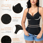 JOYSHAPER Shapewear Bodysuits for Women Tummy Control Body Suits Deep V Veck Corset Tops Body Shaper