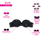 Maidenform Womens Dreamwire Multi-Way Underwire Bra, Strapless 6-Way Convertible Bra, Almond, 34B US