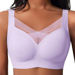 Women Jelly Bras No Underwire V Mesh Buttery Soft Tshirt Bra Seamless Wireless Convertible Everyday Bra
