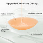 NuBrava Adhesive Bra Strapless Sticky Invisible Push up Silicone Bra Resuable for Backless Dress(C Cup) Creme