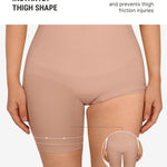 FeelinGirl Seamless Bodysuit Shapewear Hip Enhancer High Waist Body Shaper Full Body Slimming Faja Khaki Beige M/L