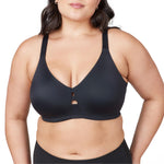 SPANX Low Profile Wireless Minimizer Bra - Reduces Breast Size by Up to 1 Inch - Breathable, Quick-Drying Fabric - Very Black - 36C