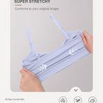 Bras for Women Seamless Comfort No Underwire Stretch Adjustable Bralettes Everyday Bra Blue Small