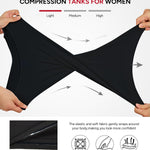 Nebility Compression Tanks for Women Shapewear Tank Top Tummy Control Body Shaper V Neck Camisole(Black,X-Large)