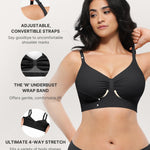 SHAPELLX Wireless Bra for Womens Lightweight Seamless Super Stretch Bra Comfortable Soft Bralette Black Medium