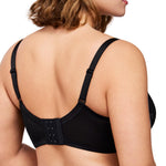 HSIA Minimizer Bras for Women Enchante Full Coverage Underwire Bras Plus Size Lifting Floral Lace Bra for Heavy Breast Black
