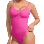 Lover-Beauty Bodysuits for Women Tummy Control Seamless Shapewear Thong Full Bust Body Shaper Pink Large