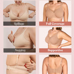 HSIA Minimizer Bras for Women Plus Size, Full Coverage Coolcomfort T Shirt Unlined Bra with Underwire for Heavy Breast, Blush 38DDD