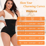 Werena Tummy Control Shapewear Panties for Women High Waisted Body Shaper Slimming Shapewear Underwear Girdle Panty(Black-smooth Fabric,Small)