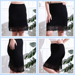 3 Pieces Half Slips for Under Dresses Lace Half Slip Dress for Women with Short Lace Trim Above Knee Adjustable Underskirt (Large)
