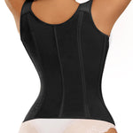 SHAPERX Waist Trainer Corset for Women Tummy Control Sport Girdle Hourglass Waist Cincher Body Shaper with Steel Boned SZ7293-Black-L