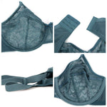 HSIA Minimizer Bras for Women Enchante Full Coverage Underwire Bras Plus Size Lifting Floral Lace Bra for Heavy Breast