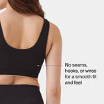 SPANX Breast of Both Worlds Reversible Comfort Bra - Wireless, Seamless Bra - Reversible Design - Wire-Free Comfort - Black/Barely - Medium