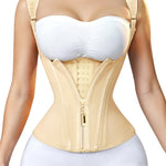 GainKee Waist Trainer for Women Corset Shapewear Workout Trimmer Belt Slimming Body Shaper Tummy Control Cincher Girdle Apricot