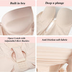 Slimers Backless Plunge Shapewear for Women- Low Back Shaper under dress | open back design effortlessly complements wedding, parties, and dates – making it an essential piece in your wardrobe